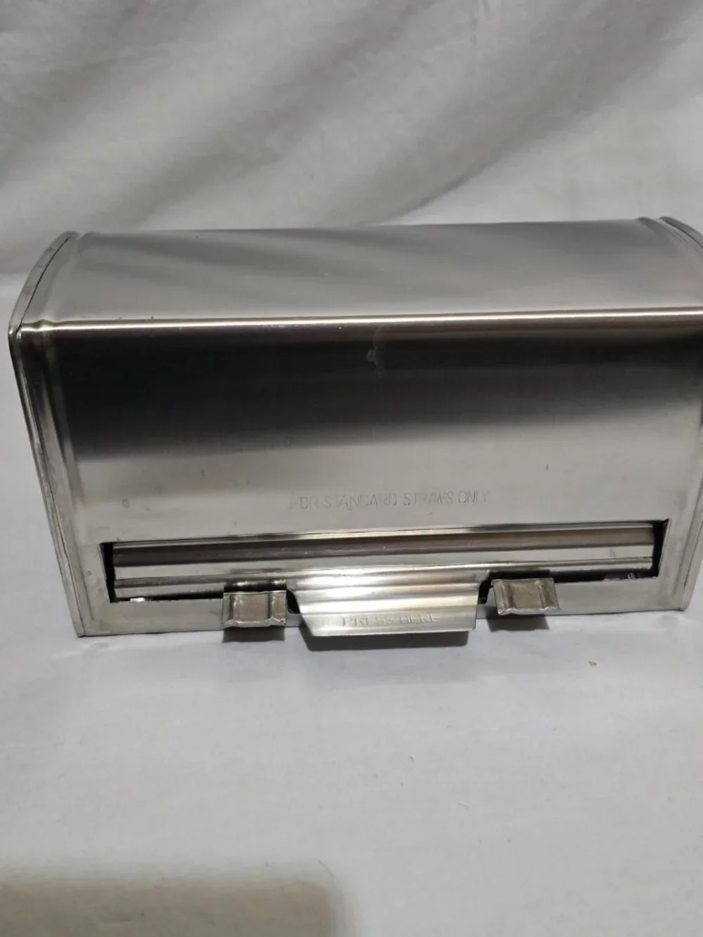 Vtg HALCO SS Sanitary Straw Dispenser - STANDARD STRAWS